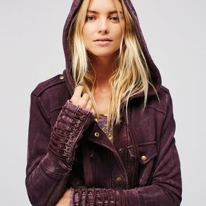 ISO - purple Free People Chelsea Cardigan/Coat